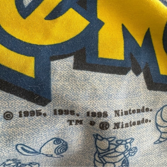 Vintage 90's Pokemon Comforter Blanket Nintendo Pikachu Charmander Eevee Snorlax - Picture 10 of 13